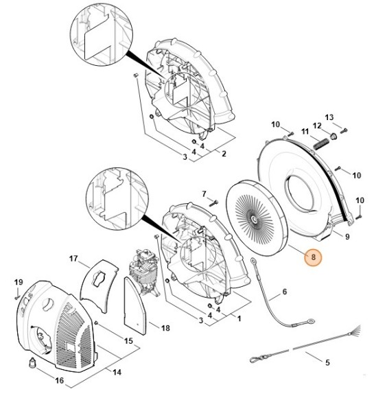 Колесо воздуходувки (42827003400)