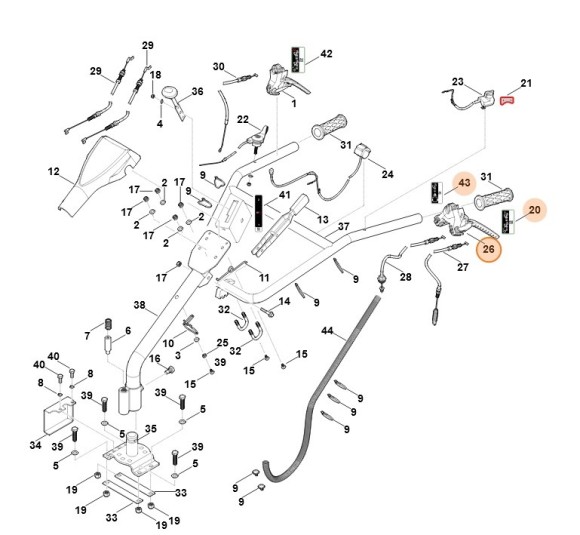 Тяга вимикання зчеплення STIHL 62517109900