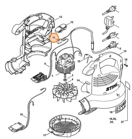 Перемикач STIHL 48114350300