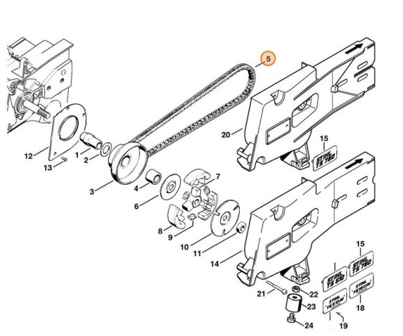 Ремень узкий клиновый 9.5x912LW (94900007892)