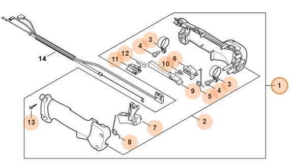 Рукоятка управління STIHL 41377901307 Рукоятка управління STIHL 41377901307