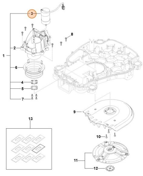 Електродвигун приводу ножа STIHL IA016000200