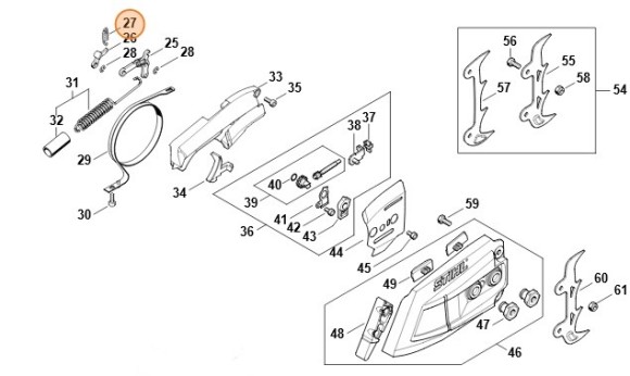 Пружина STIHL 00009970628 Пружина STIHL 00009970628