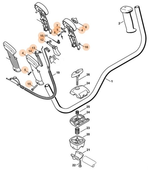 Рукоятка STIHL 41407901304 Рукоятка STIHL 41407901304