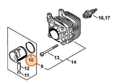Компресійне поршневе кільце STIHL 42410343000