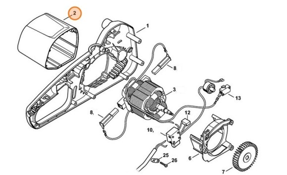 Кожух мотора STIHL 12086022000