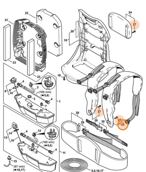 Ремень для переноски, правая сторона (42827109020)