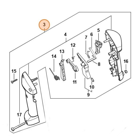 Рукоятка управління STIHL 41477901322