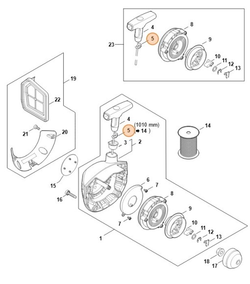 Пусковий тросик, діам.3 х1010мм STIHL 41471958200