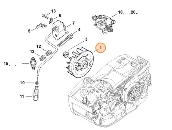 Маховик STIHL 11454001202