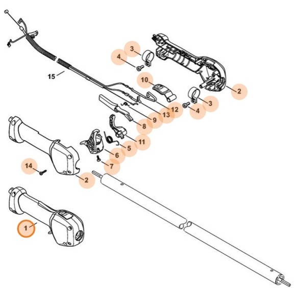 Рукоятка управління STIHL 41807901314