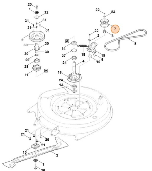 Направляючий ролик STIHL 61407606600