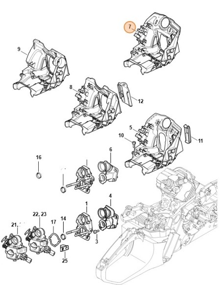 Кожух повітровода STIHL 11400800907