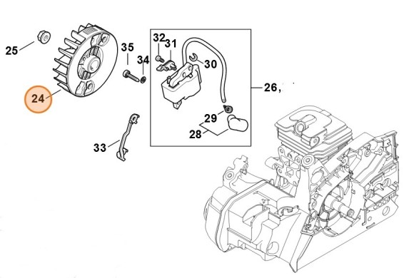 Маховик STIHL 11484001206