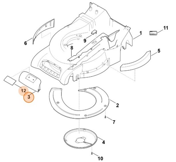 Кришка STIHL 00007013601 Кришка STIHL 00007013601
