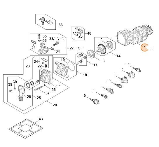 Електродвигун 220-230В 50/60Гц STIHL RE026000211