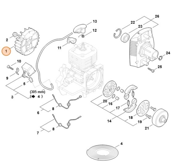 Маховик STIHL 41284001200
