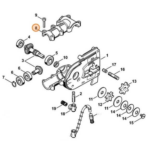 Кришка передачі STIHL 41386410400