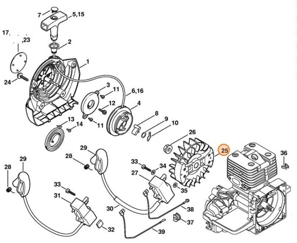 Маховик STIHL 41344001200