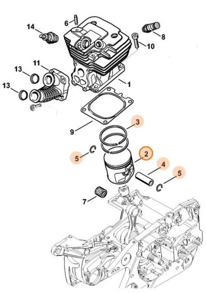 Поршень, діам. 50мм STIHL 11380302003