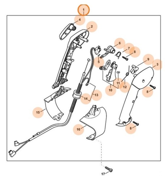 Рукоятка управління STIHL 42447901308