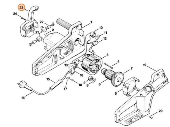 Хомутик рукоятки STIHL 12067911506