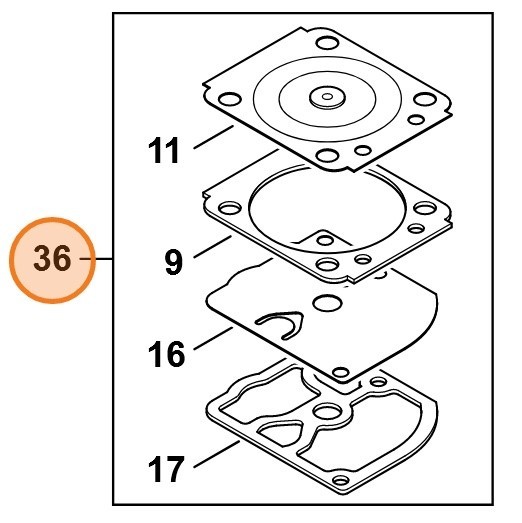 Монтажный комплект карбюратора (11450071700)