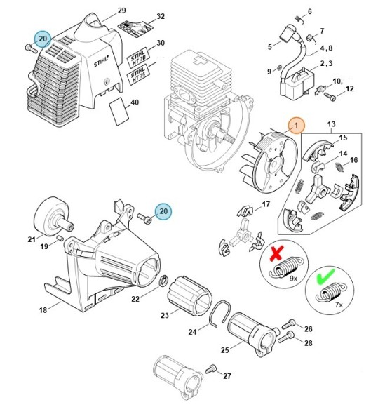 Маховик STIHL 41374001200