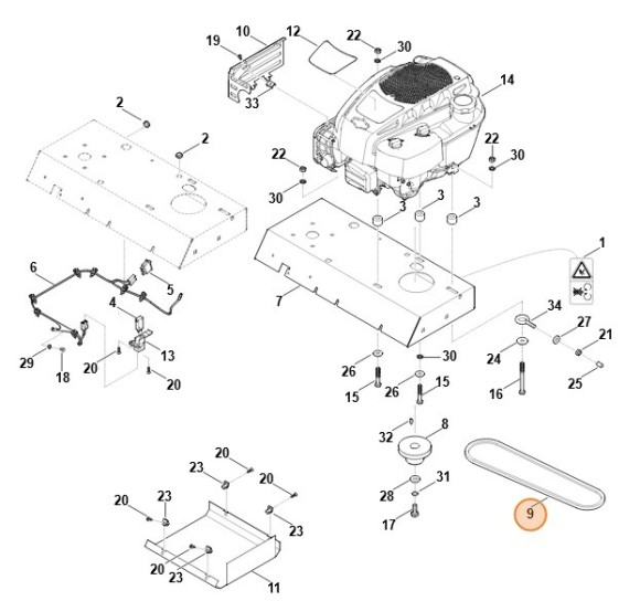 Ремень клиновый (60017042100)