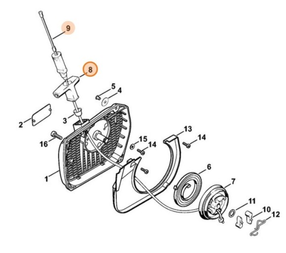 Рукоятка ElastoStart STIHL 11221903400 Рукоятка ElastoStart STIHL 11221903400