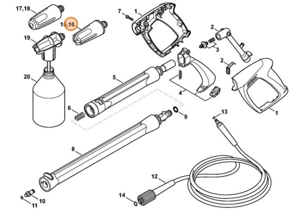 Сопло STIHL, бірюзовий колір (49005006322)