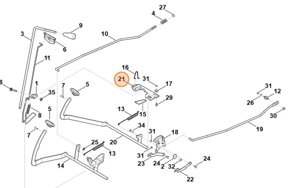 Куліса перемикання передач STIHL 61657043000