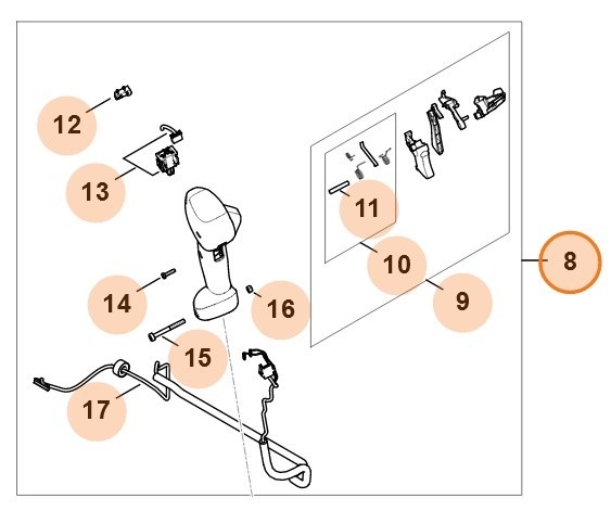 Рукоятка керування в зборі STIHL FA087901310