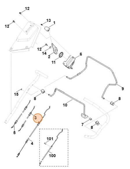 Трос STIHL 63747007500