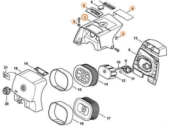 Кожух STIHL 11220801609