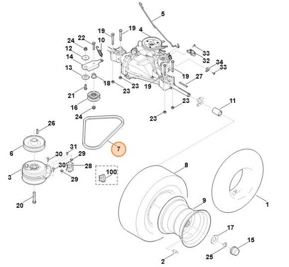 Ремень клиновый (61407042101)