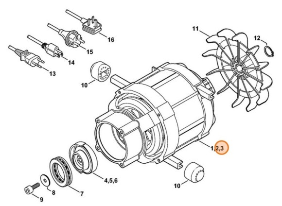 Електродвигун 230В/50Гц STIHL 47756000202