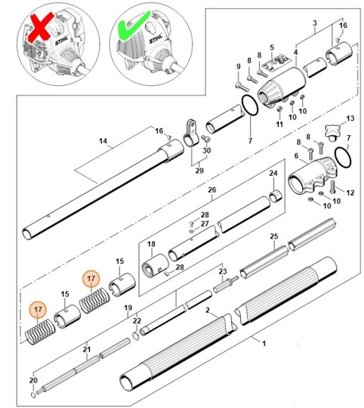 Пружина STIHL 41387119100
