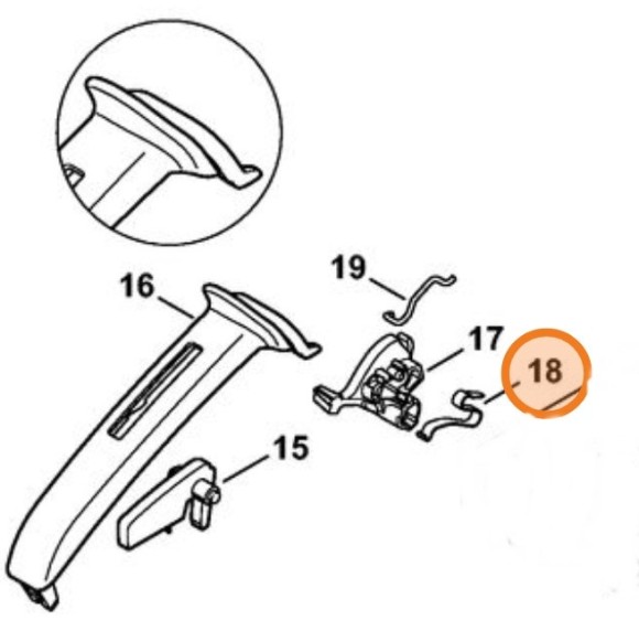 Важільно-тягова система пускового пристрою STIHL 11401851901
