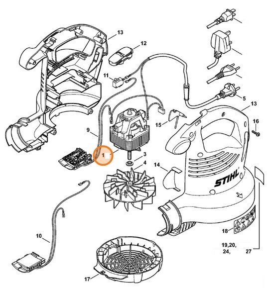 Електромотор 230В STIHL 48116000203