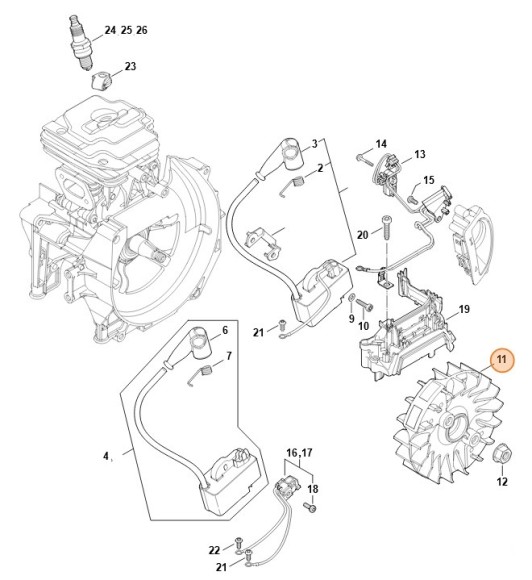 Маховик STIHL 41474001200