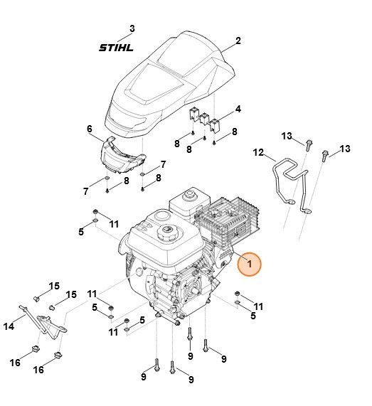 EHC 600.0 (EHC600-0004) бензиновый двигатель (62500111805)