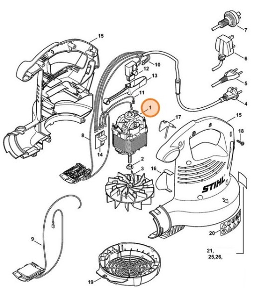 Електродвигун 230В STIHL 48116000204