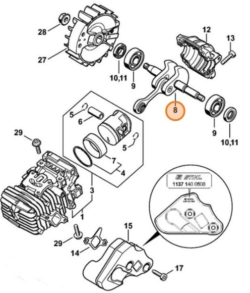 Коленвал (11370300402)