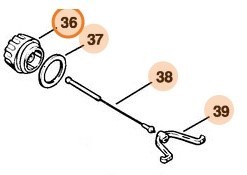 Запірний пристрій паливного бака STIHL 00003500510 Запірний пристрій паливного бака STIHL 00003500510