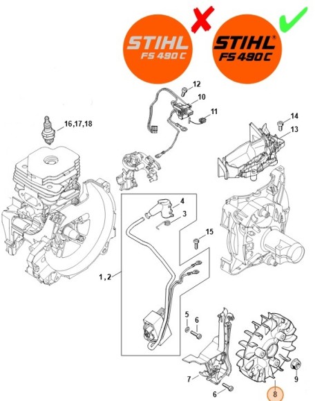 Маховик STIHL 41484001200