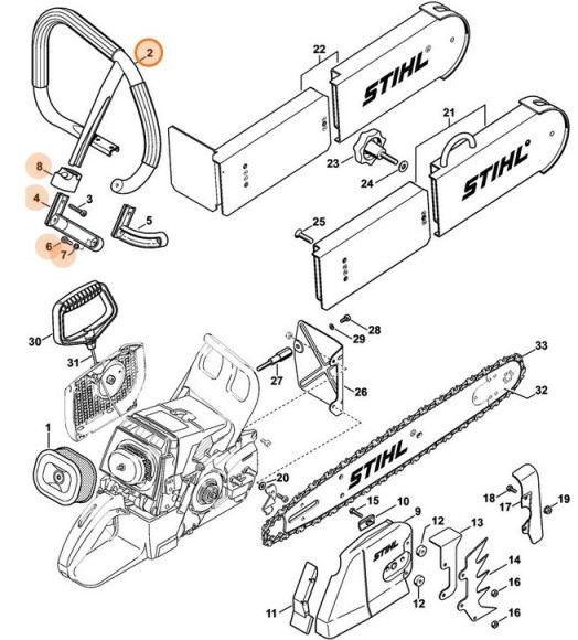 Кругова трубчата рукоятка STIHL 11287903614