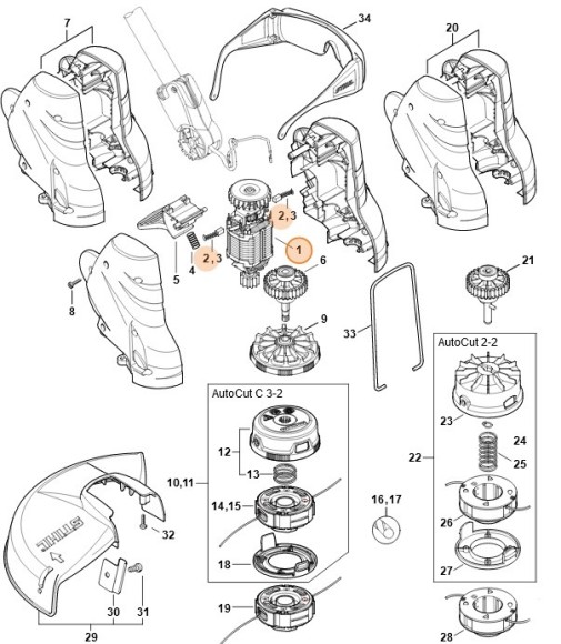 Електродвигун 230В/50Гц STIHL 48166000203