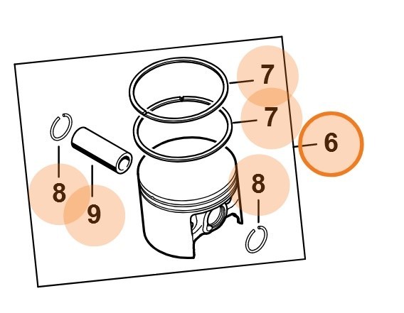 Поршень, діам.52мм STIHL 42500302002