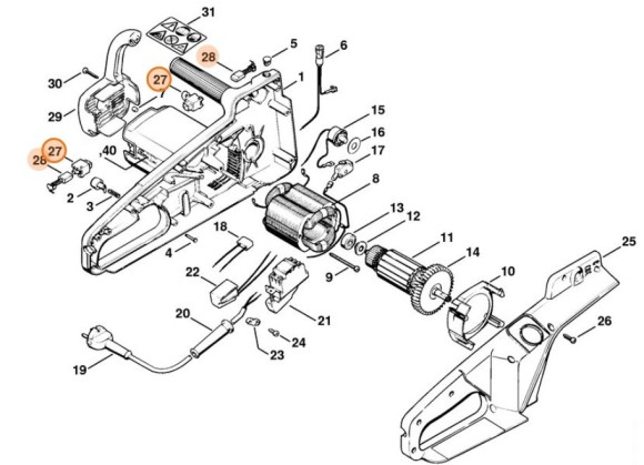 Щіточна траверса STIHL 12076002602